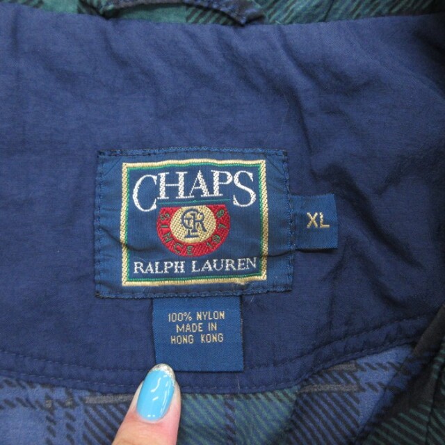 古着通販 XL☆古着 ラルフローレン チャップス CHAPS 長袖 ナイロン