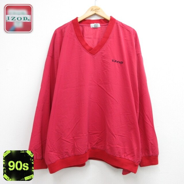 アイゾッド 90s ナイロンジャケット レッド XL | 古着 26aug27