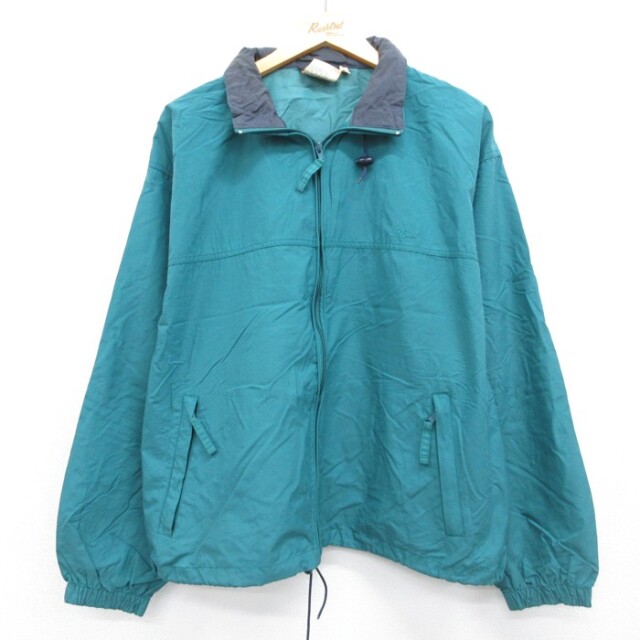 XL★古着 L.L.Bean エルエルビーン 長袖 ナイロン ジャケット メンズ 90年代 90s グリーン【spe】 26sep01