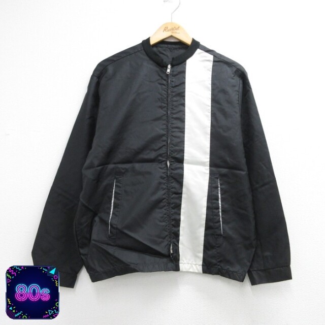 古着通販 M☆古着 長袖 ナイロン ジャケット メンズ 80年代 80s YKK