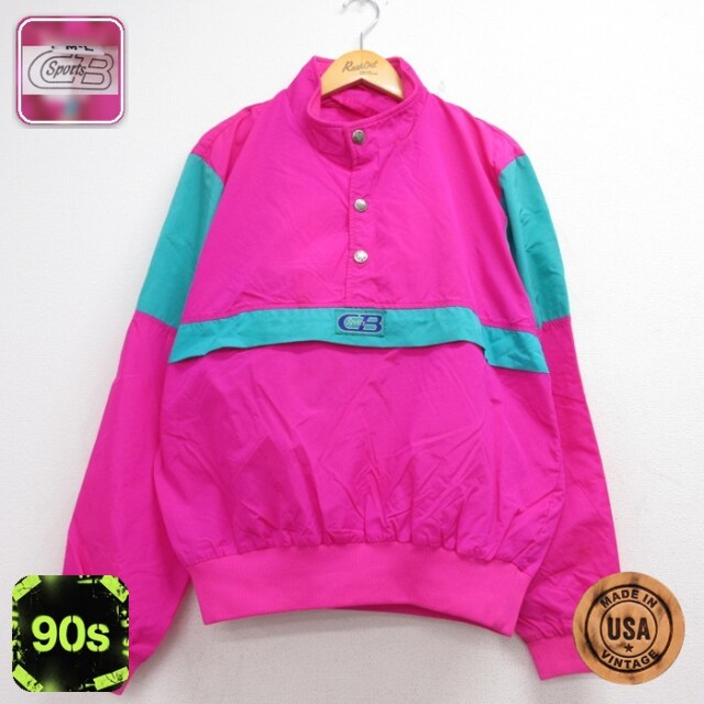 CB Sports 90s アノラックジャケット ピンク メンズXL相当 | 古着