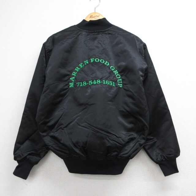 L★古着 GAME Sportswear 長袖 ナイロン ジャケット メンズ 90年代 90s スタジャン キルティング 刺繍ロゴ USA製 ブラック【spe】 26sep15