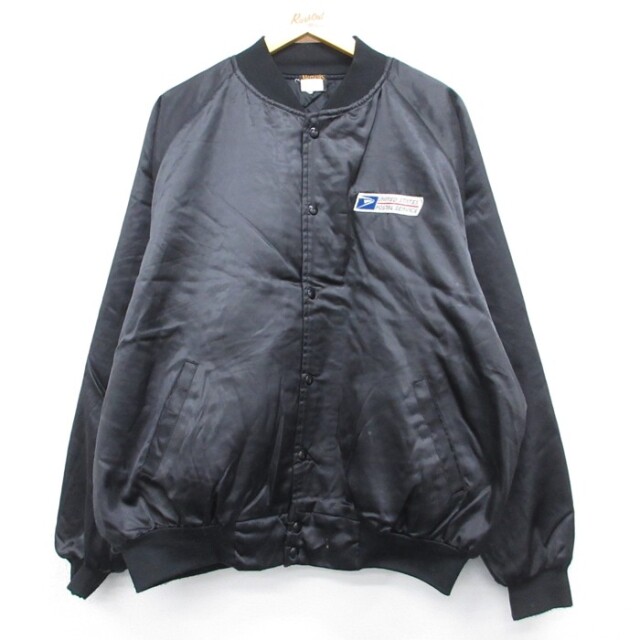 XL★古着 長袖 ジャケット メンズ 90年代 90s USPS USA製 ブラック【spe】 26sep17