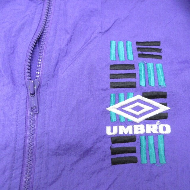 90s UMBROアンブロ ロゴ刺繍 ナイロンジャケット 裏フリース 古着通販 XL☆古着 umbro アンブロ 長袖 ナイロン ジャケット メンズ