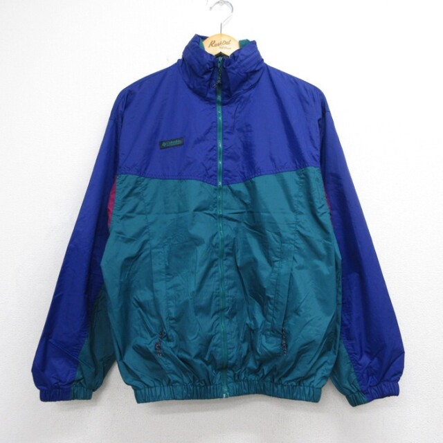90s コロンビア ナイロンジャケット 刺繍ロゴ セーリングジャケットM古着 古着通販 L☆古着 Columbia コロンビア 長袖 ナイロン ジャケット