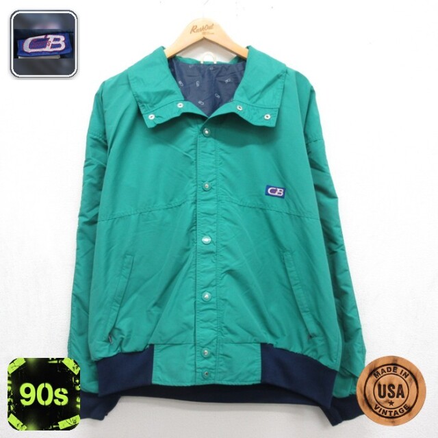 CB Sports 90s ナイロンジャケット グリーン メンズL相当 | 古着