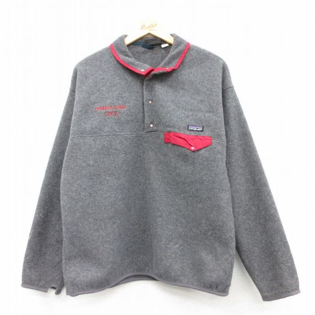 L★古着 長袖 パタゴニア patagonia フリース ジャケット メンズ 90年代 90s スナップT ペンシルベニア グレー他 25feb13 中古 アウター