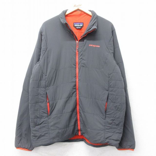 XL★古着 パタゴニア patagonia 長袖 ナイロン エア ジャケット メンズ ワンポイントロゴ 濃グレー他 25nov04 中古 アウター