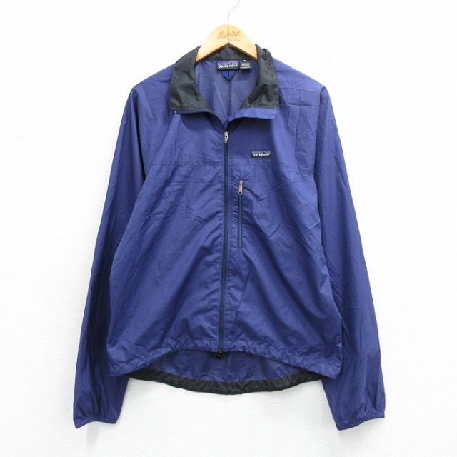 【20%OFF】パタゴニア 90s ベロシティシェルジャケット ワンポイントロゴ ネイビー L | 古着