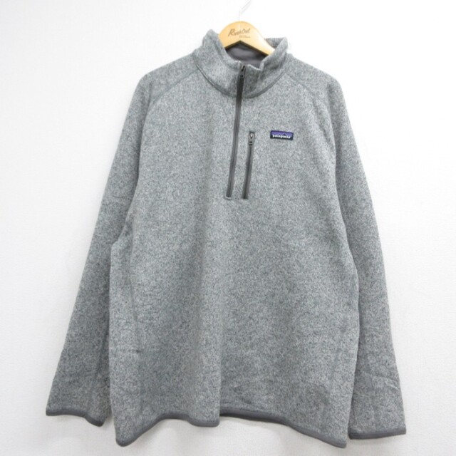 XL★古着 パタゴニア patagonia 長袖 ジャケット ハーフジップ メンズ ベターセーター グレー 霜降り 26sep02