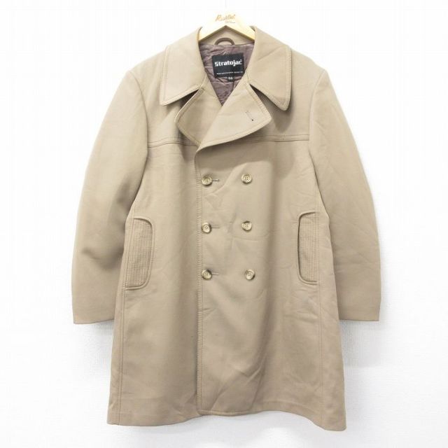 【50%OFF】ベージュカーキコート 80s L | 古着