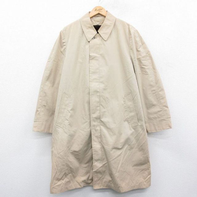 【50%OFF】XL★古着 ロンドンフォグ 長袖 ステンカラー コート メンズ 90年代 90s ロング丈 ベージュ カーキ 内側ファー 25jan14 中古 アウター
