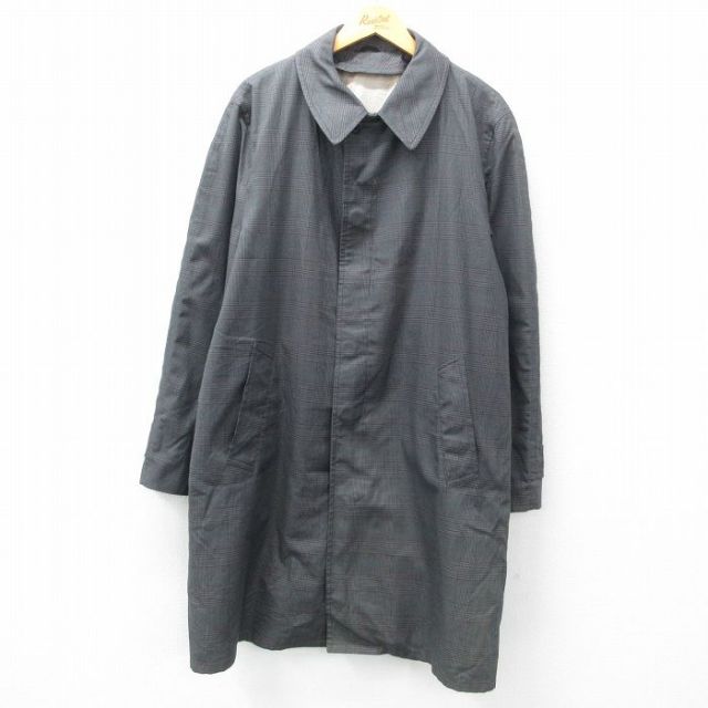 【50%OFF】XL★古着 長袖 ステンカラー コート メンズ 90年代 90s ロング丈 グレー系他 25jan28 中古 アウター