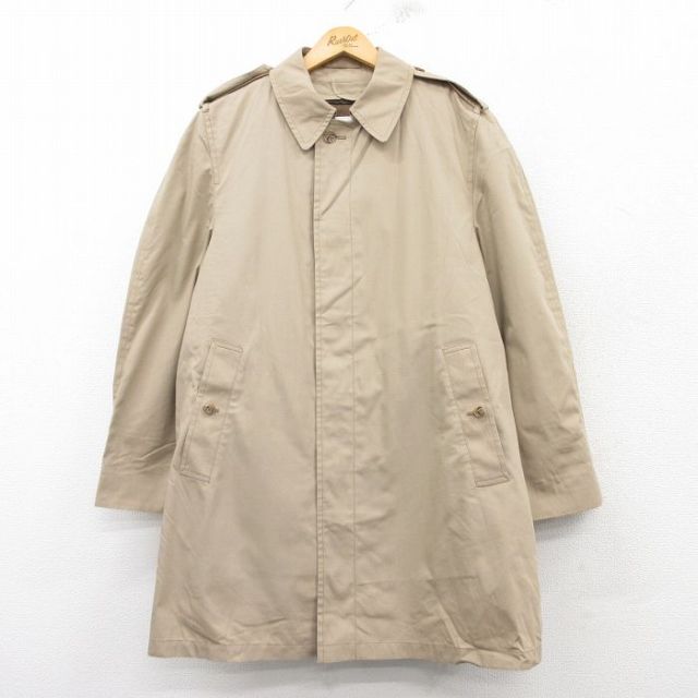 L★古着 ロンドンフォグ 長袖 ステンカラー コート メンズ 90年代 90s シンサレート ロング丈 USA製 ベージュ カーキ 【spe】 25feb04 中古 アウター