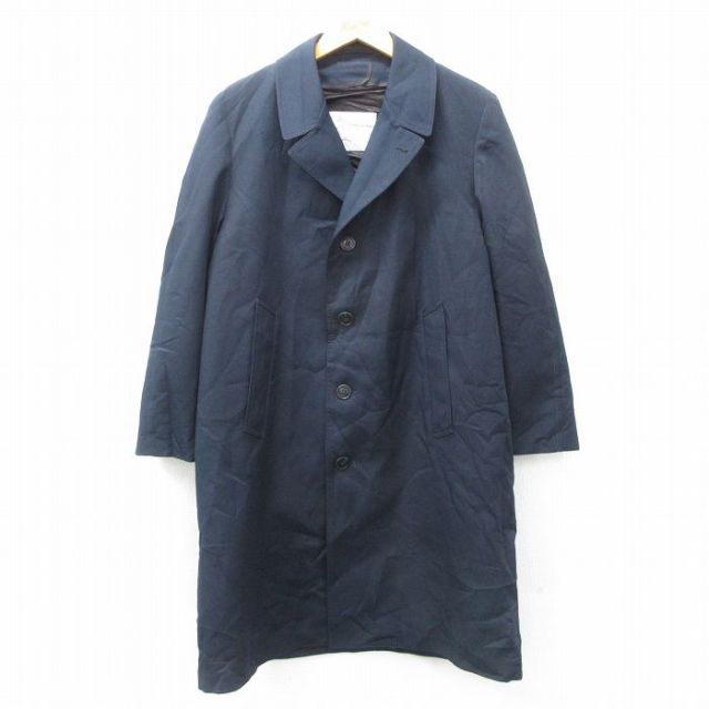 【50%OFF】XL★古着 ロンドンフォグ 長袖 コート メンズ 90年代 90s ロング丈 紺 ネイビー 内側ファー 25feb03 中古 アウター