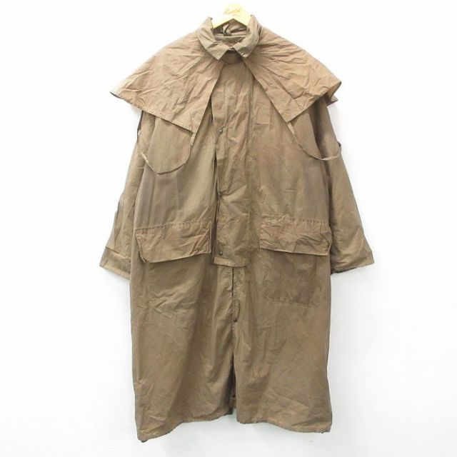 XL★古着 バナナリパブリック BANANA REPUBLIC 長袖 コート メンズ 80年代 80s 大きいサイズ ロング丈 イングランド製 茶 ブラウン 25feb03 中古 アウター