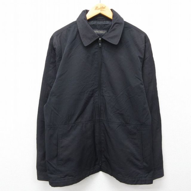 L★古着 バナナリパブリック BANANA REPUBLIC 長袖 ジャケット メンズ 黒 ブラック 25feb12 中古 アウター ジャンパー ブルゾン