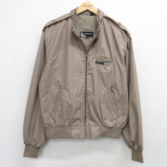 XL★古着 メンバーズオンリー 長袖 ジャケット メンズ 00年代 00s 大きいサイズ ベージュ カーキ 25feb13 中古 アウター ジャンパー ブルゾン