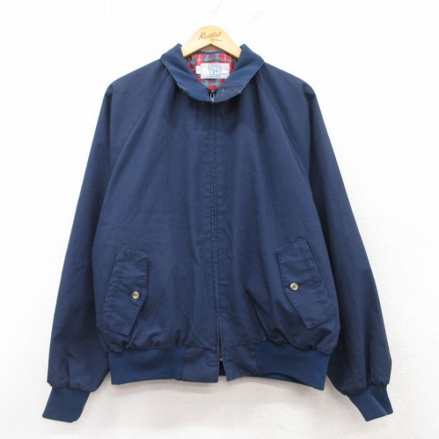 XL★古着 長袖 ジャケット メンズ 90年代 90s ラグラン USA製 紺 ネイビー 25feb13 中古 アウター ジャンパー ブルゾン