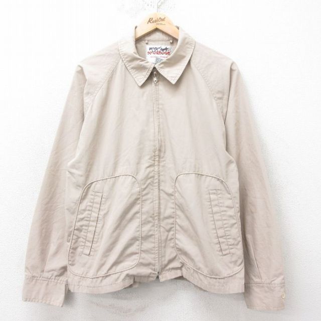 L★古着 マックレガー 長袖 ジャケット スイングトップ メンズ 90年代 90s ラグラン タロン ベージュ カーキ 25feb14 中古 アウター ジャンパー ブルゾン