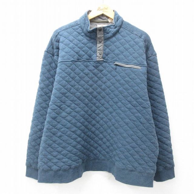 XL★古着 レッドヘッド 長袖 キルティング ジャケット メンズ 大きいサイズ 薄紺 ネイビー 25feb18 中古 アウター ジャンパー ブルゾン