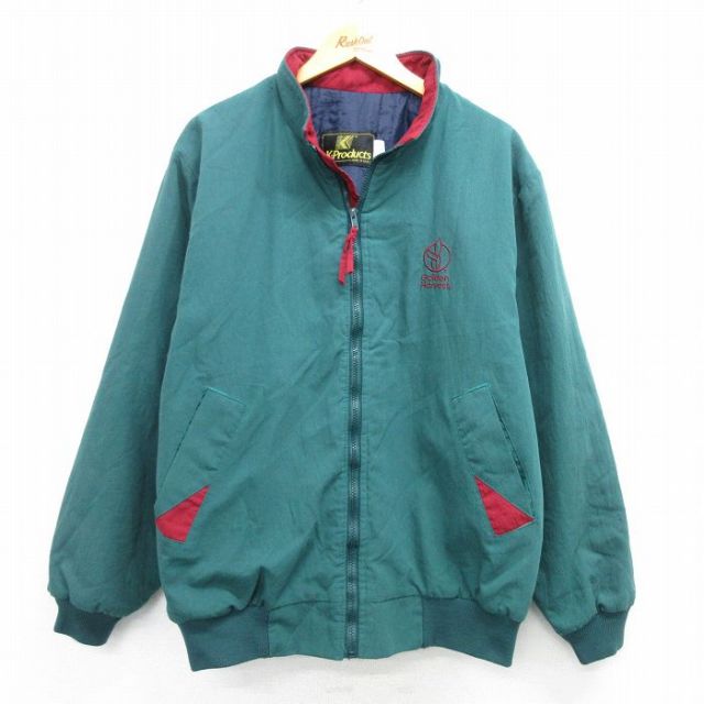 XL★古着 長袖 ジャケット メンズ 90年代 90s Golden Harvest USA製 緑他 グリーン 25feb19 中古 アウター ジャンパー ブルゾン
