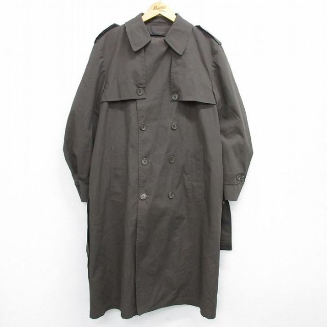 L★古着 ロンドンフォグ 長袖 トレンチ コート メンズ 90年代 90s ロング丈 茶系 ブラウン 25feb19 中古 アウター