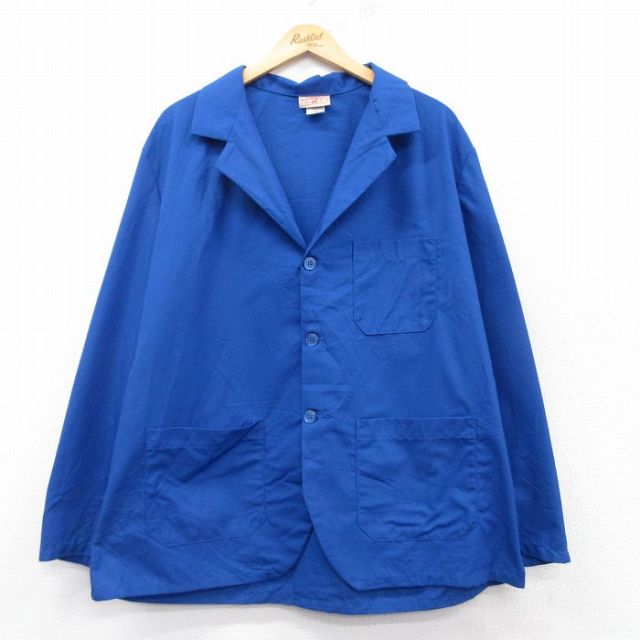 XL★古着 レッドキャップ 長袖 ワーク ジャケット メンズ 大きいサイズ 青 ブルー 25mar06 中古 アウター ジャンパー ブルゾン