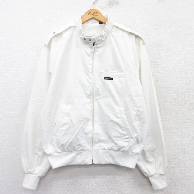 XL★古着 メンバーズオンリー 長袖 ジャケット メンズ 90年代 90s 白 ホワイト 25mar06 中古 アウター ジャンパー ブルゾン