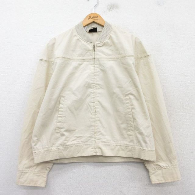 XL★古着 キャンパス 長袖 ダービー ジャケット メンズ 80年代 80s 生成り 25mar06 中古 アウター ジャンパー ブルゾン