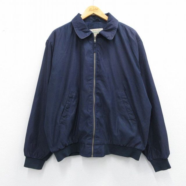 XL★古着 セントジョンズベイ 長袖 ジャケット スイングトップ メンズ 00年代 00s 大きいサイズ 濃紺 ネイビー 25mar14 中古 アウター ジャンパー ブルゾン