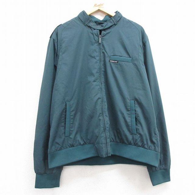 XL★古着 メンバーズオンリー 長袖 ジャケット メンズ 大きいサイズ 緑 グリーン 25mar18 中古 アウター ジャンパー ブルゾン