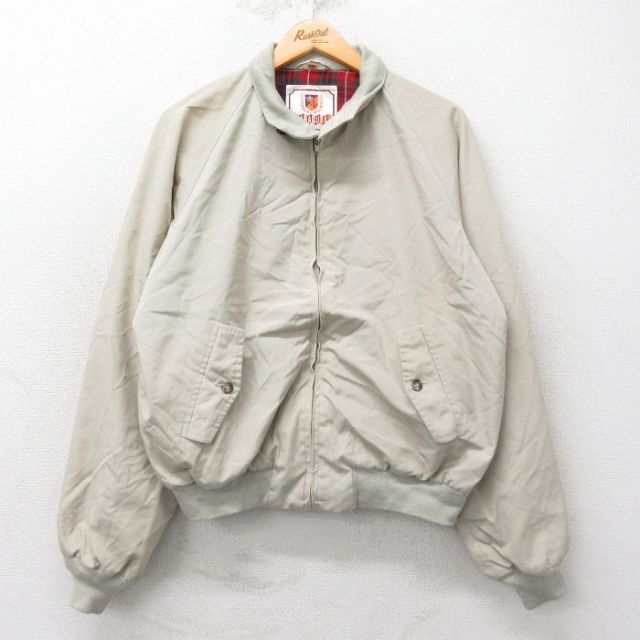 L★古着 バラクータ 長袖 ジャケット スイングトップ メンズ 80年代 80s ラグラン ベージュ カーキ 【spe】 25mar26 中古 アウター ジャンパー ブルゾン