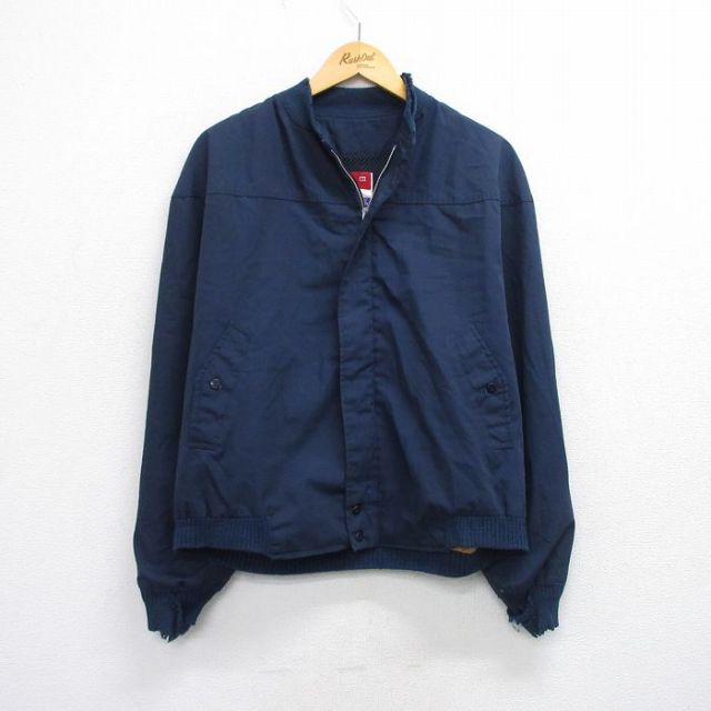 XL★古着 カタリナ 長袖 ワーク ジャケット メンズ 大きいサイズ 紺 ネイビー 25sep24 中古 アウター ジャンパー ブルゾン
