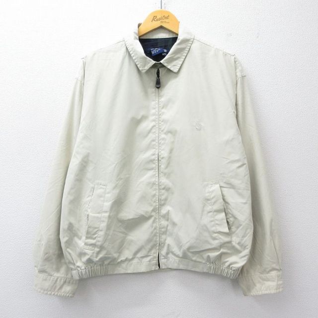 【50%OFF】ノーティカ 90s スイングトップジャケット ワンポイントロゴ ベージュ XL | 古着