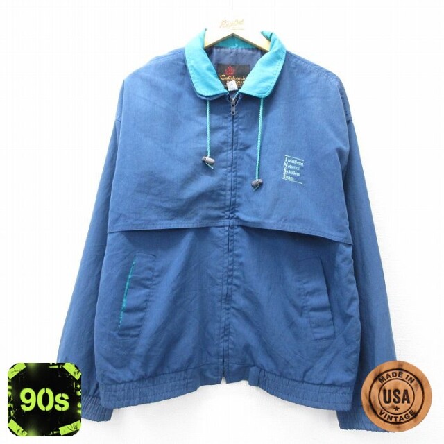 90s 長袖ジャケット ネイビー XL | 古着