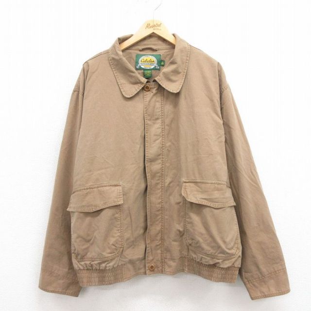 XL★古着 カベラス 長袖 ジャケット メンズ 00年代 00s 大きいサイズ コットン ベージュ カーキ 【spe】 25oct02 中古 アウター ジャンパー ブルゾン