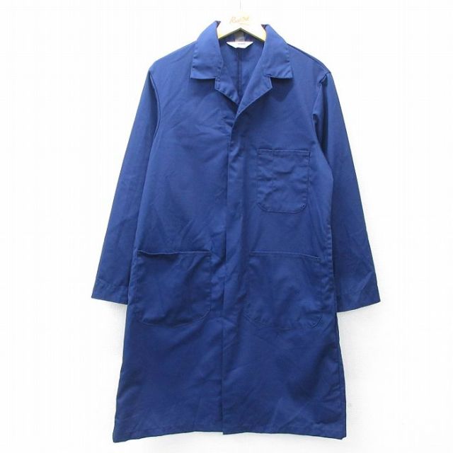 M★古着 シアーズ 長袖 コート メンズ 80年代 80s ロング丈 紺 ネイビー 【spe】 25oct03 中古 アウター