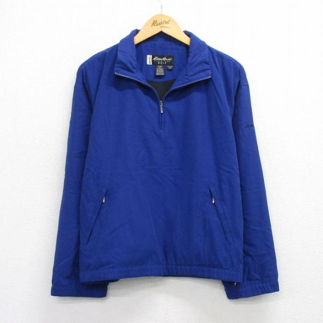 【50%OFF】エディーバウアー 00s ハーフジップジャケット ゴルフ ブルー XL | 古着
