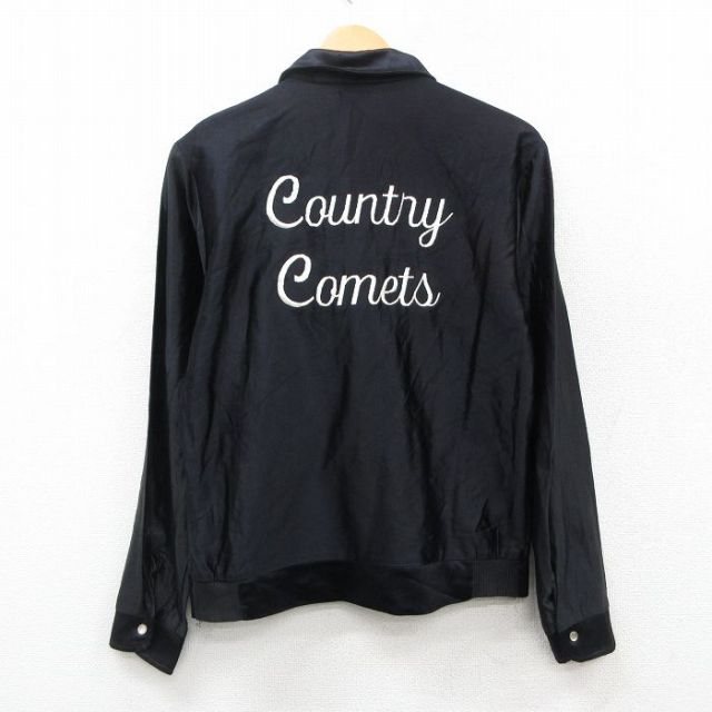 Country Comets 80s 長袖ジャケット 刺繍 ブラック S | 古着