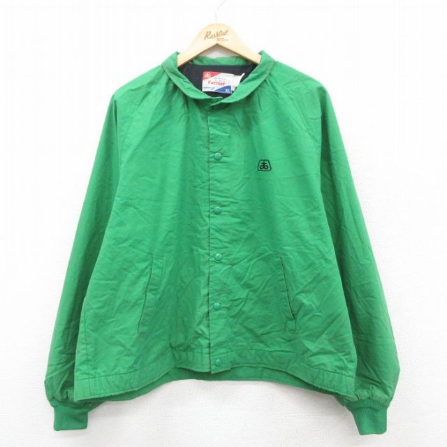 【50%OFF】スイングスター 80s ラグランジャケット ワンポイントロゴ グリーン XL | 古着