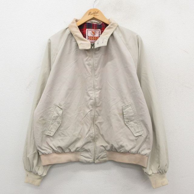 XL★古着 バラクータ バンヒューセン 長袖 ジャケット スイングトップ メンズ 80年代 80s ラグラン 大きいサイズ ベージュ カーキ 25oct22 中古 アウター ジャンパー ブルゾン