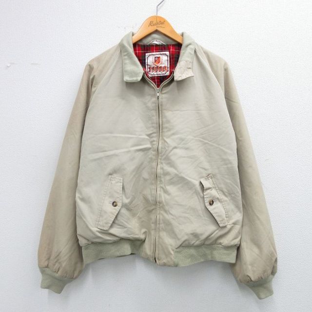 XL★古着 バラクータ 長袖 ジャケット スイングトップ メンズ 90年代 90s G9 ラグラン ベージュ カーキ 内側キルティング 【spe】 25oct31 中古 アウター ジャンパー ブルゾン