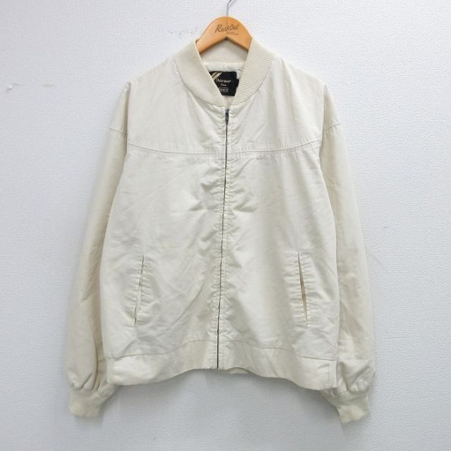 XL★古着 シアーズ 長袖 ダービー ジャケット メンズ 80年代 80s 生成り 25oct31 中古 アウター ジャンパー ブルゾン