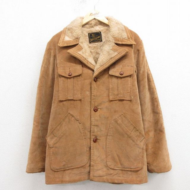 【50%OFF】80s ジャケット 内側フェイクファー ブラウン L | 古着