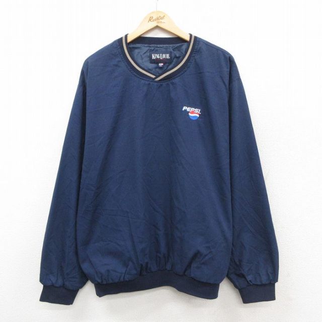 【50%OFF】キングルイ 長袖ジャケット ペプシコーラ ネイビー XL | 古着