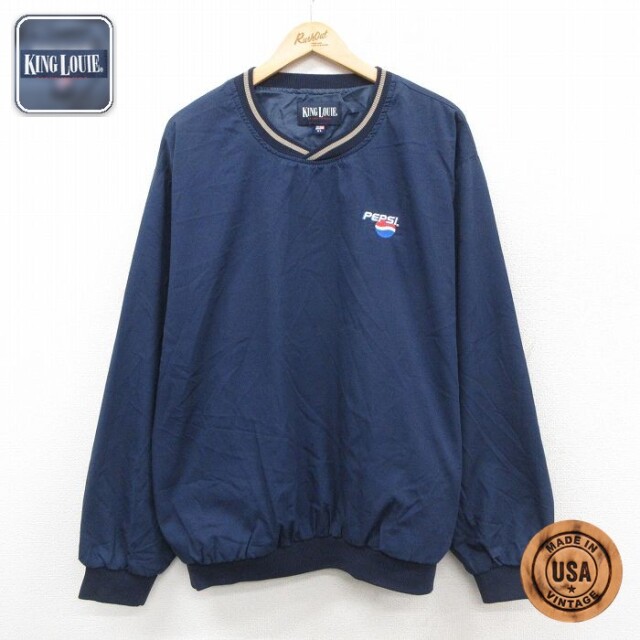 【50%OFF】キングルイ 長袖ジャケット ペプシコーラ ネイビー XL | 古着