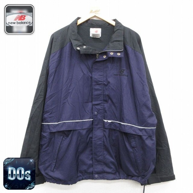 ニューバランス 00s 長袖ジャケット ワンポイントロゴ ネイビー XL | 古着