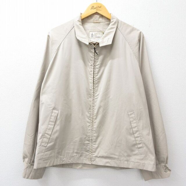 XL★古着 ロンドンフォグ 長袖 ジャケット スイングトップ メンズ 80年代 80s ラグラン タロン ベージュ【spe】 25nov22