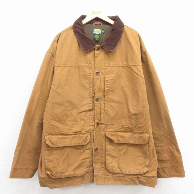 XL★古着 カベラス 長袖 ジャケット メンズ 90年代 90s ダック地 大きいサイズ コットン 茶【spe】 25nov27